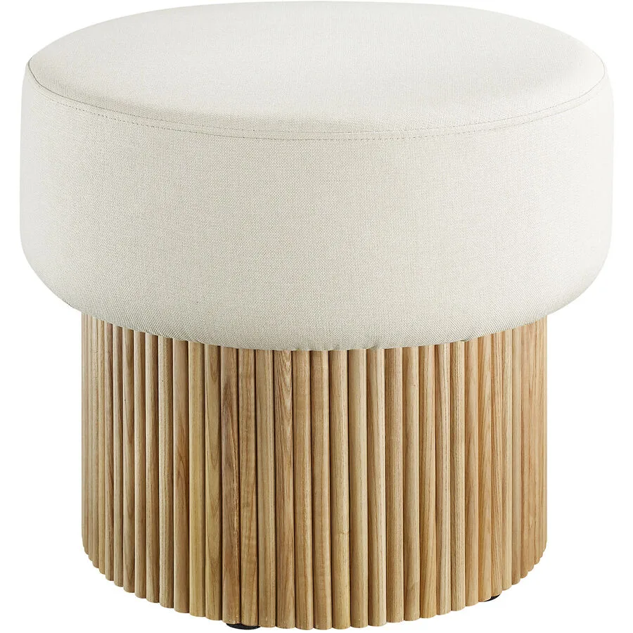 Hocker Bexlo natur/weiss MDF H 43 B 50 cm