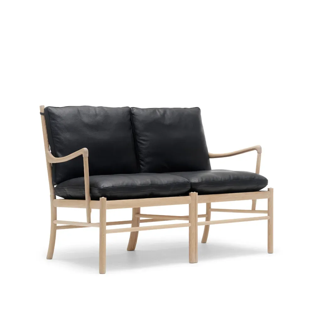 Carl Hansen & Søn OW149-2 Colonial soffa 2-sits Loke 7150 läder-såpad ek