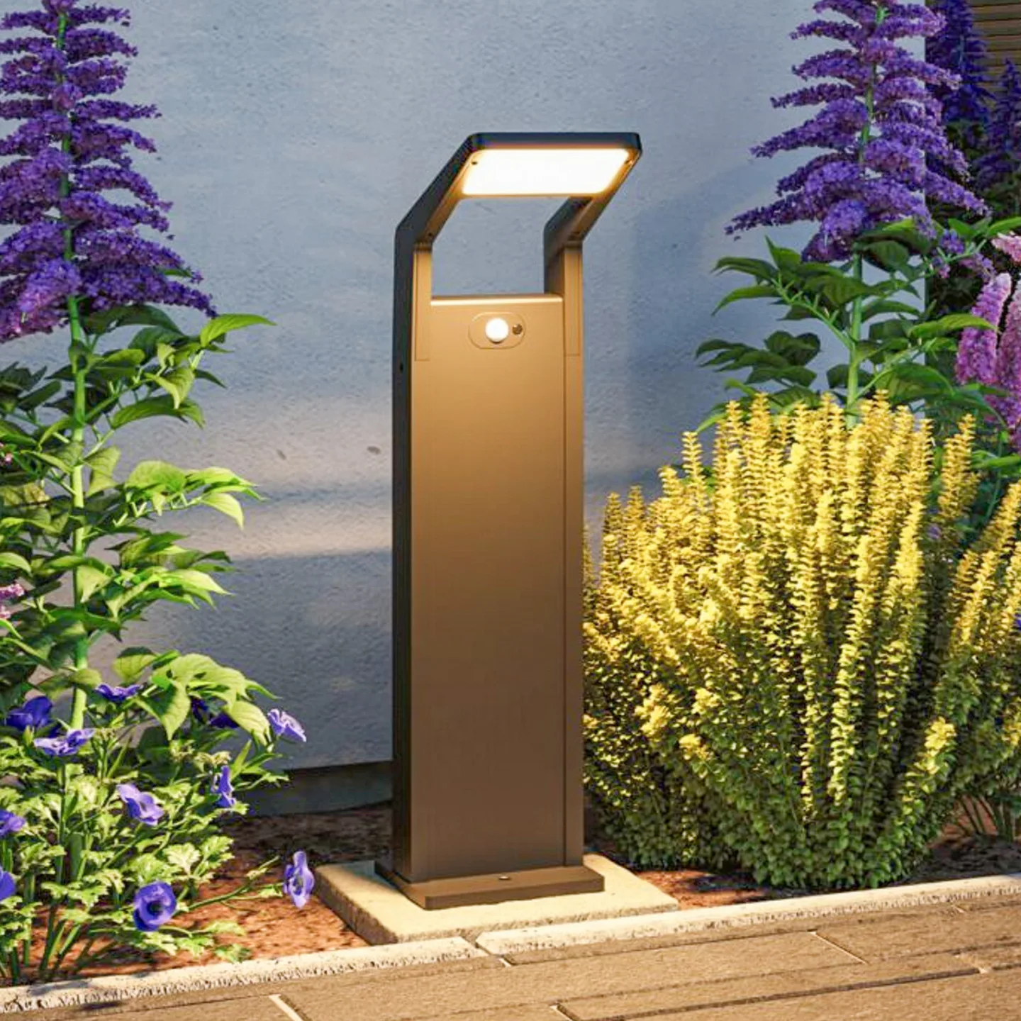 Juntea LED-Wegeleuchte, Alu, anthrazit, Sensor - Paulmann - Aluminium - Einflammig