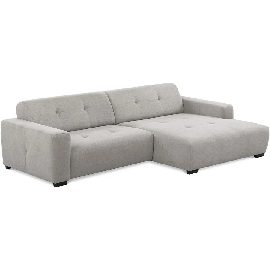 Ecksofa Bondi Grau Stoff B 286 T 169 cm - Farbe: hellgrau - Material: Moderne Chenille Weboptik