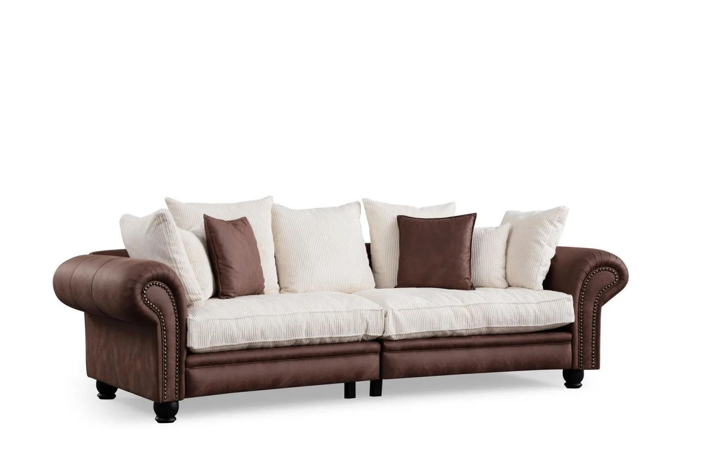 Belia 3-sits Soffa - Brun/Vit