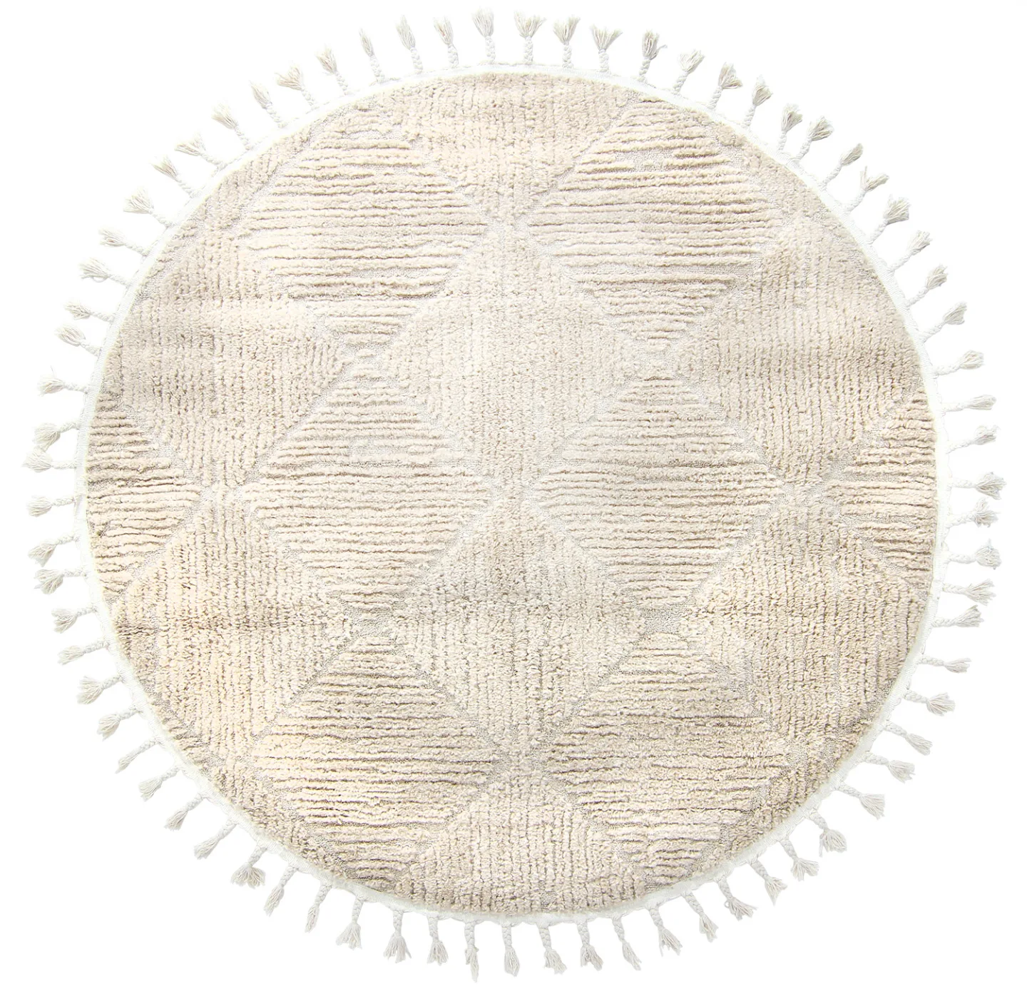 Runde tepper - Dallas (beige) (Størrelse: Ø 200 cm)