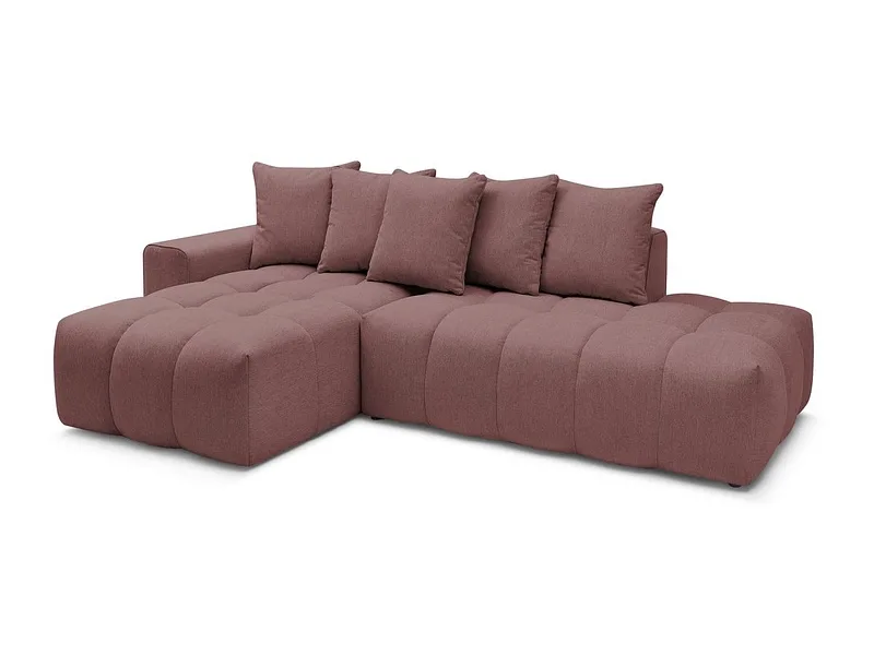 Ecksofa BOBOCHIC MONT-BLANC Stoff chiniert rosa