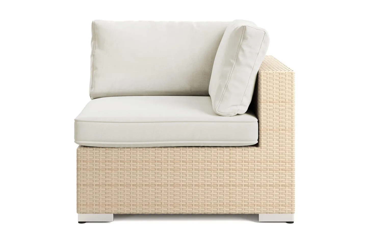 Bahamas Hörnmodul utomhus i konstrotting med Ljus vattenavisande dyna - Beige