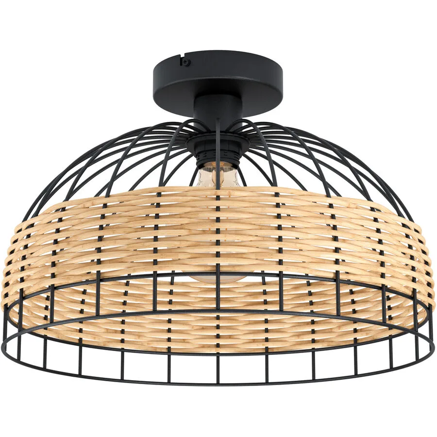 Eglo Deckenlampe Anwick Schwarz Stahl 38 cm 26.5 cm