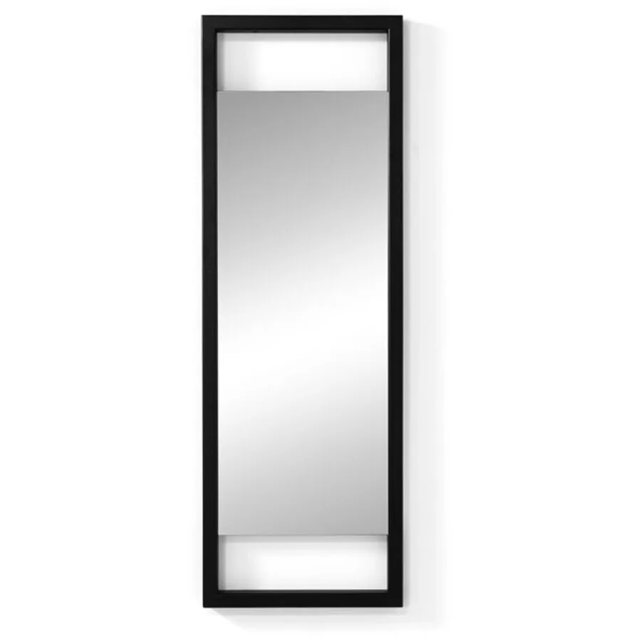 Spinder Design Spiegel Skadi schwarz Stahl/Glas Rechteckig B 40 H 100 cm