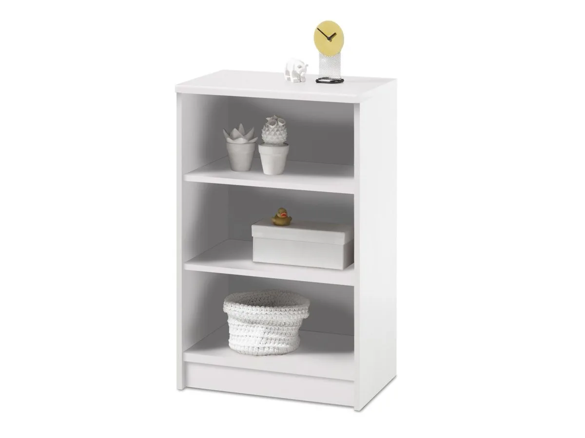 Bücherregal Standregal weiß 54 x 86 cm - 2 Einlegeböden - OPTIMUS