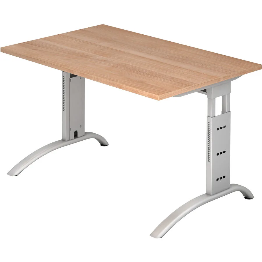 Schreibtisch Office nussbaum Holzwerkstoff Höhenverstellbar B 120 T 80 cm