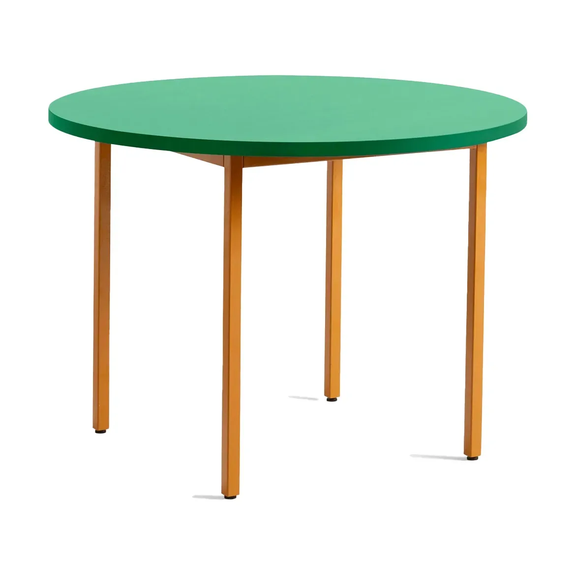 HAY Two-Colour matbord Ø105 cm Ochre-green mint
