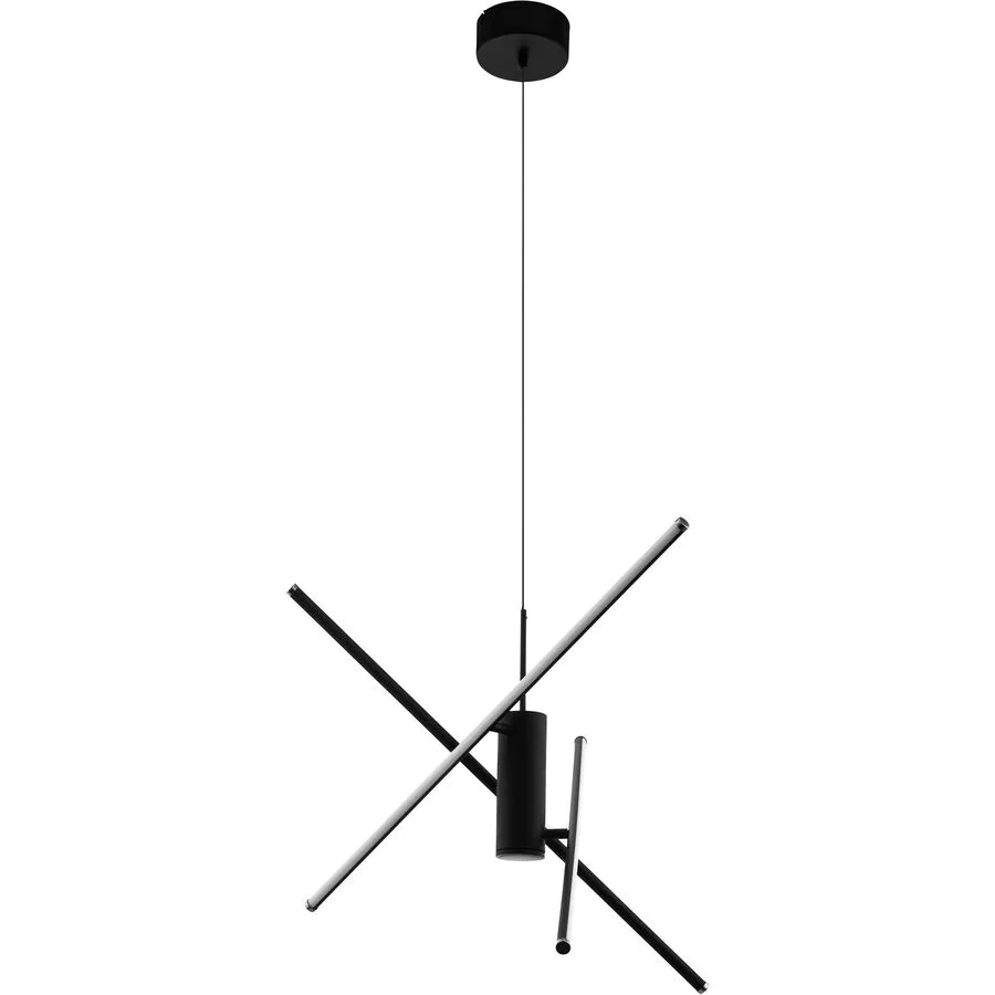 Eglo Pendellampe Salitre Schwarz Aluminium 73 cm 120 cm - LED - Lichtfarbe: Warmweiss - LED Energiesparlampen