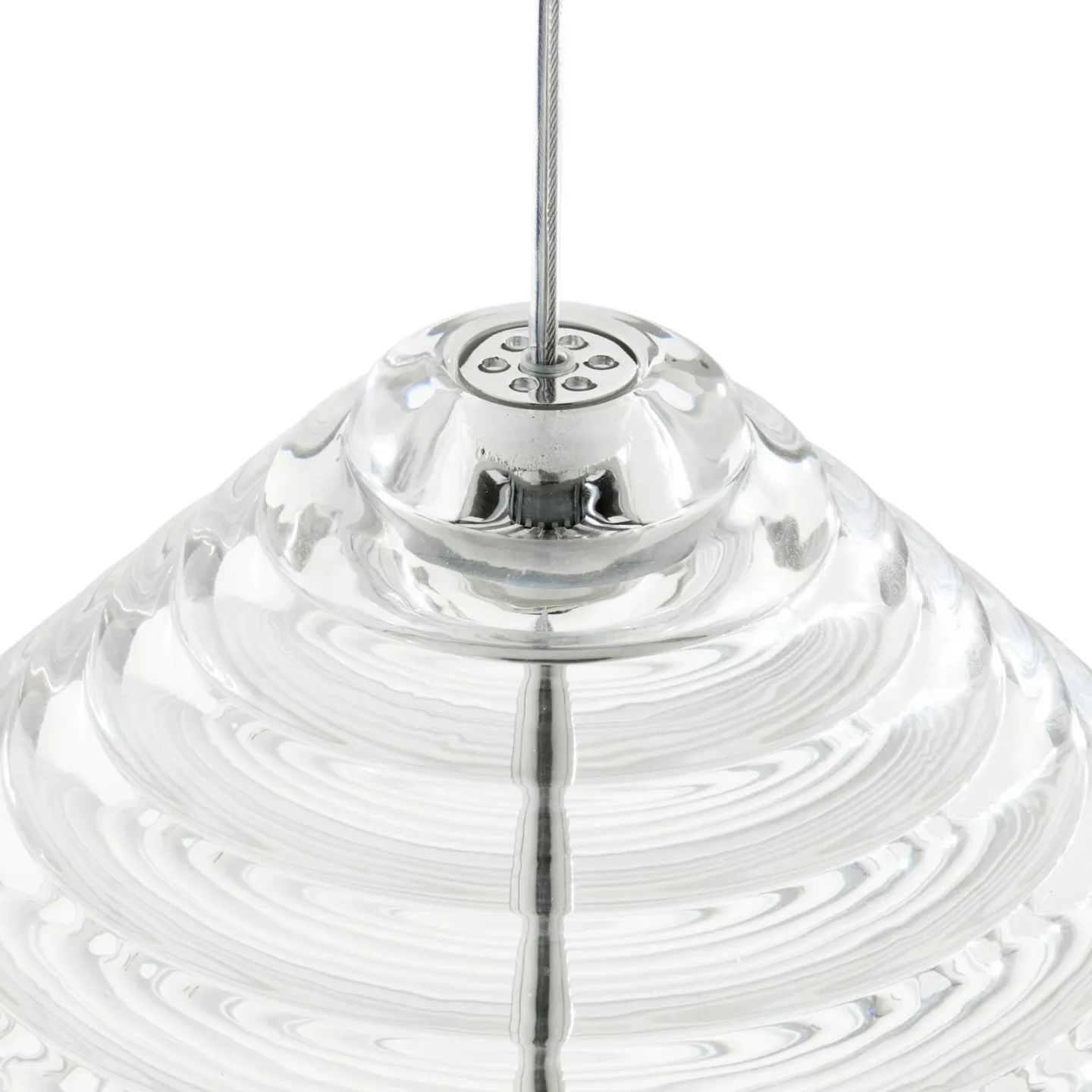 Press Pendelleuchte Cone 2700K Clear - Tom Dixon Press Cone - Wohnzimmer - Design - Glas - Mit Schirm