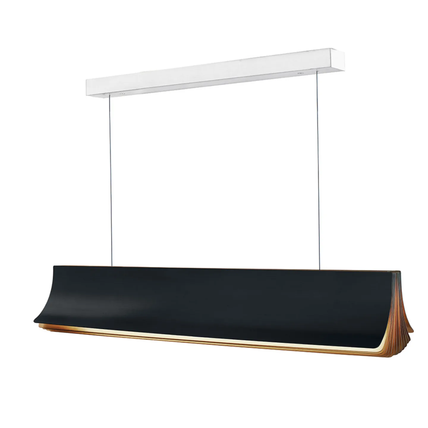 Respiro 900 Pendelleuchte Schwarz/Gold - DCW - Wohnzimmer - Aluminium