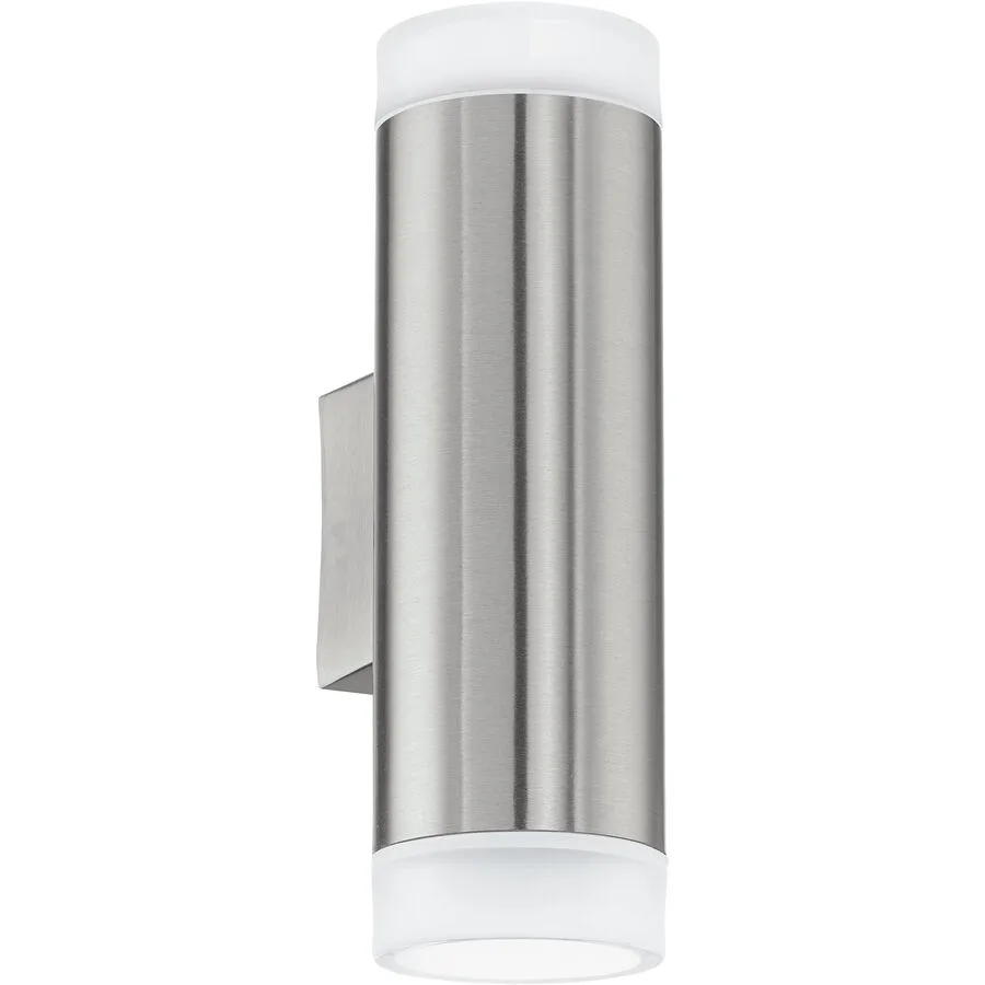 Eglo Wandlampe aussen Riga-LED Edelstahl Edelstahl 20.5 cm - Lichtfarbe: Helles Neutralweiss