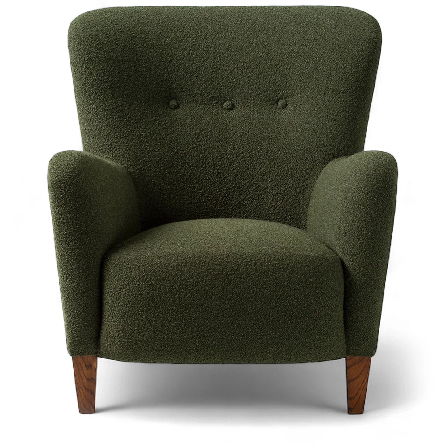 Dagmar - Ryo Chair Embrace Barr Fumed Oak - Fåtöljer - Hans Hansen - Grön - Trä/Textilmaterial