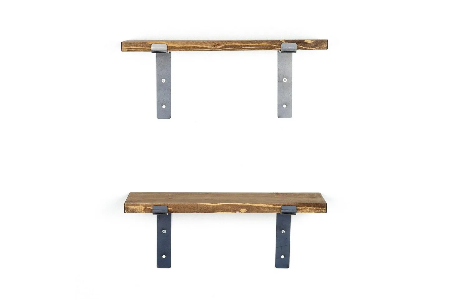 Slovinski Vägghylla 40 cm - Svart/Valnöt