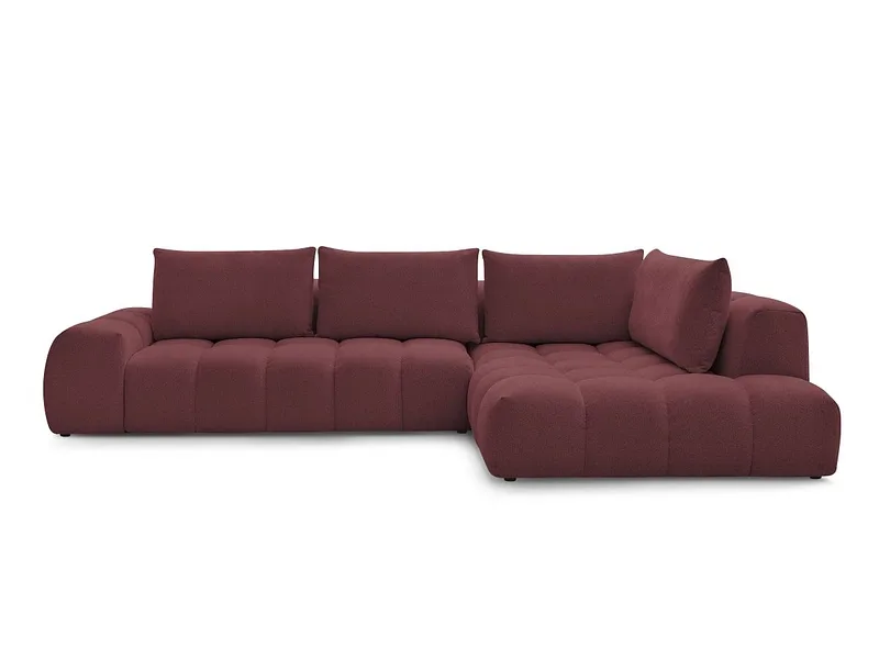 Ecksofa BOBOCHIC EVEREST Stoff chiniert rot