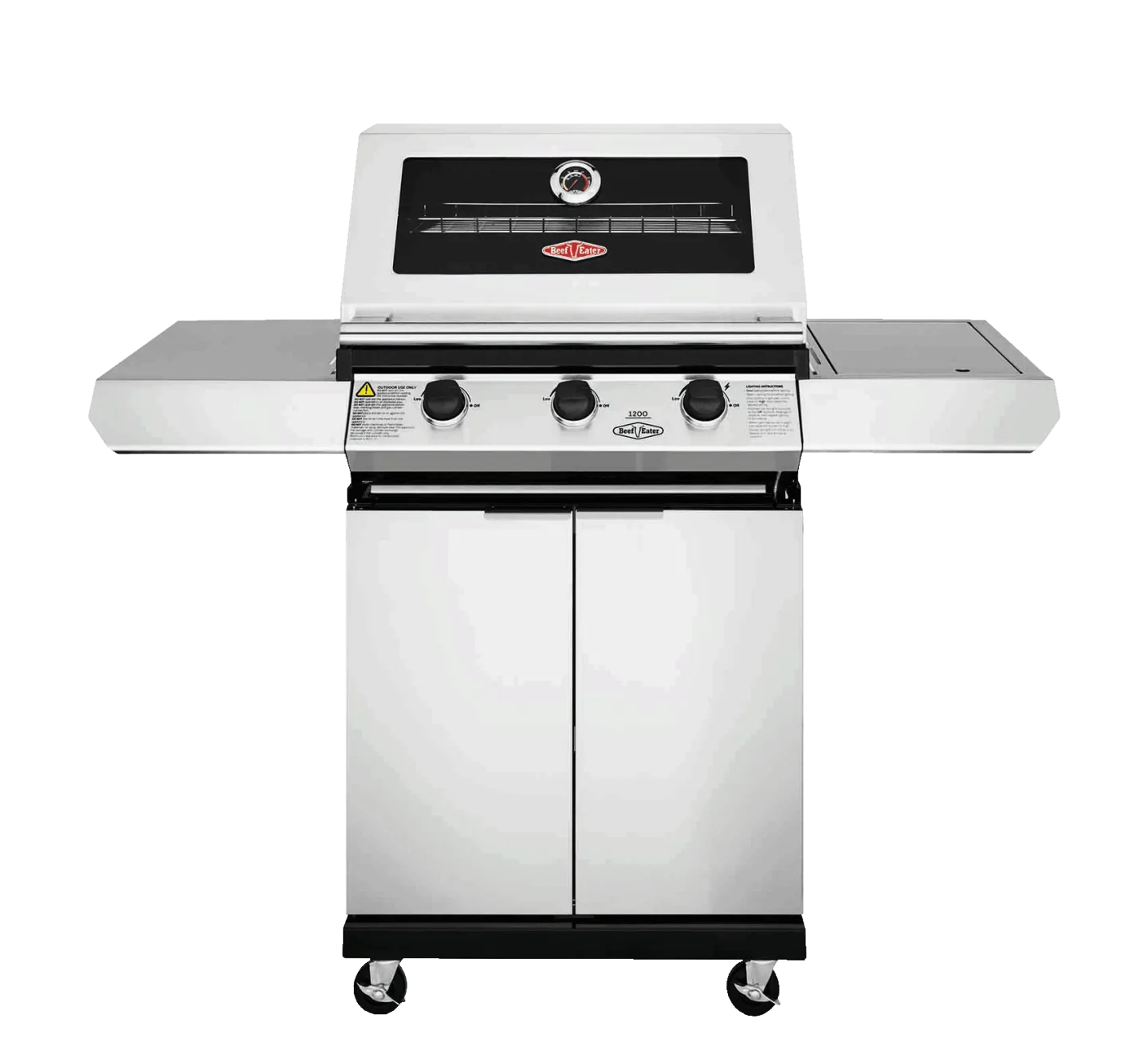 1200S - Freistehender Gasgrill mit 3 Brennern und Seitenbrenner