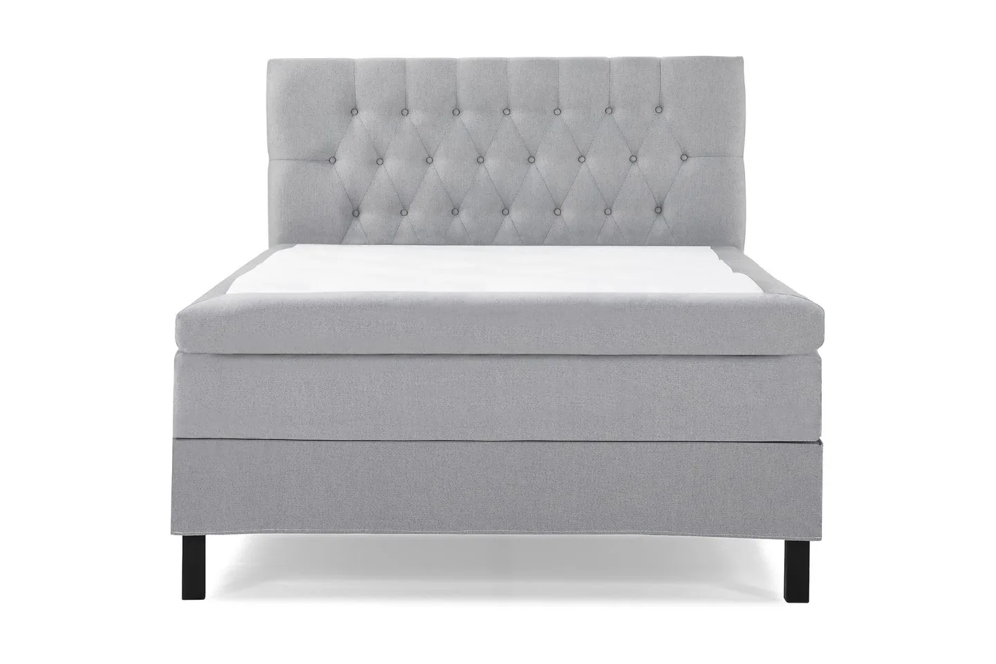 Lucky Komplett Sängpaket 140x200 Polyeter Diamant Sänggavel - Grå