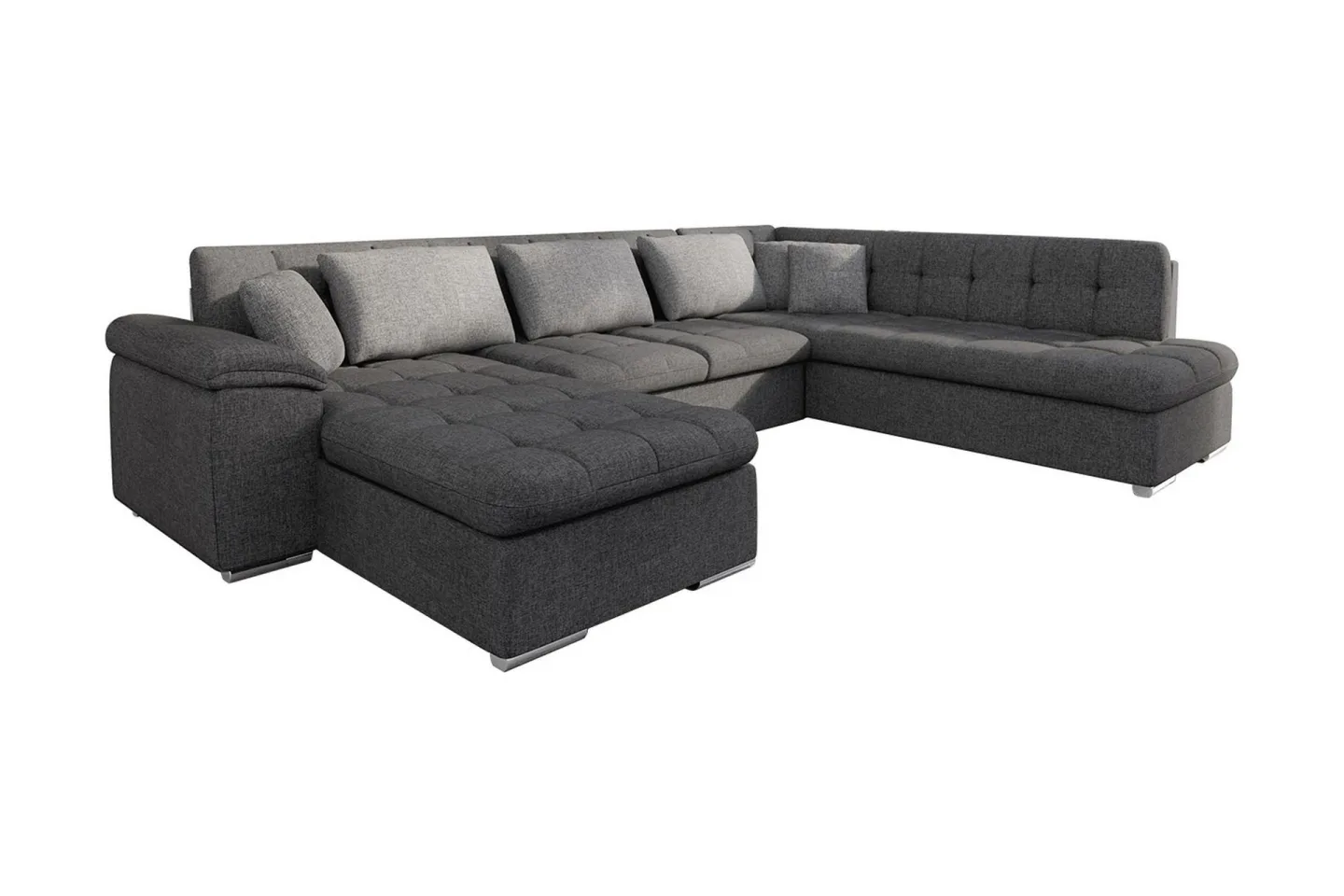 Niko U-Bäddsoffa 350x205x76 cm Divan Vänster - Grå