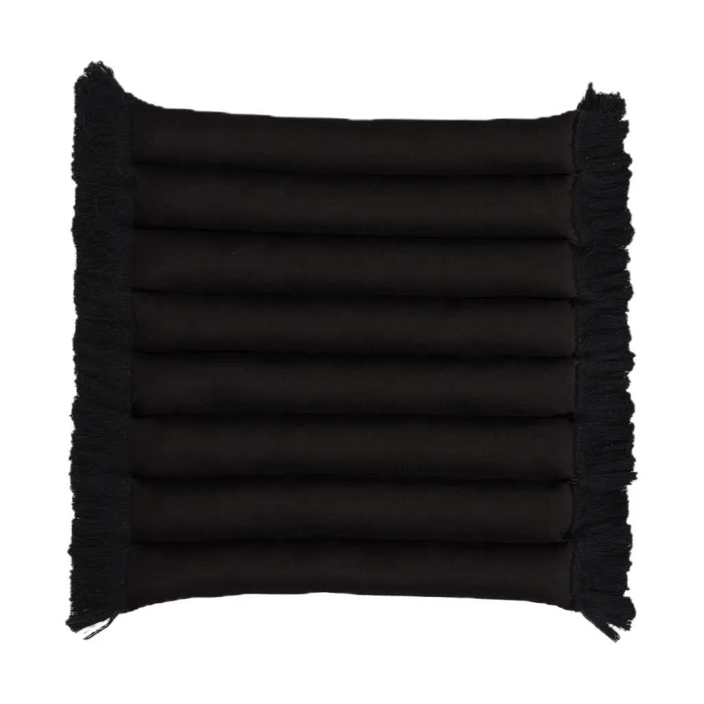 Garden Glory Garden Glory sittdyna med fransar Svart, svart frans, 38x40 cm