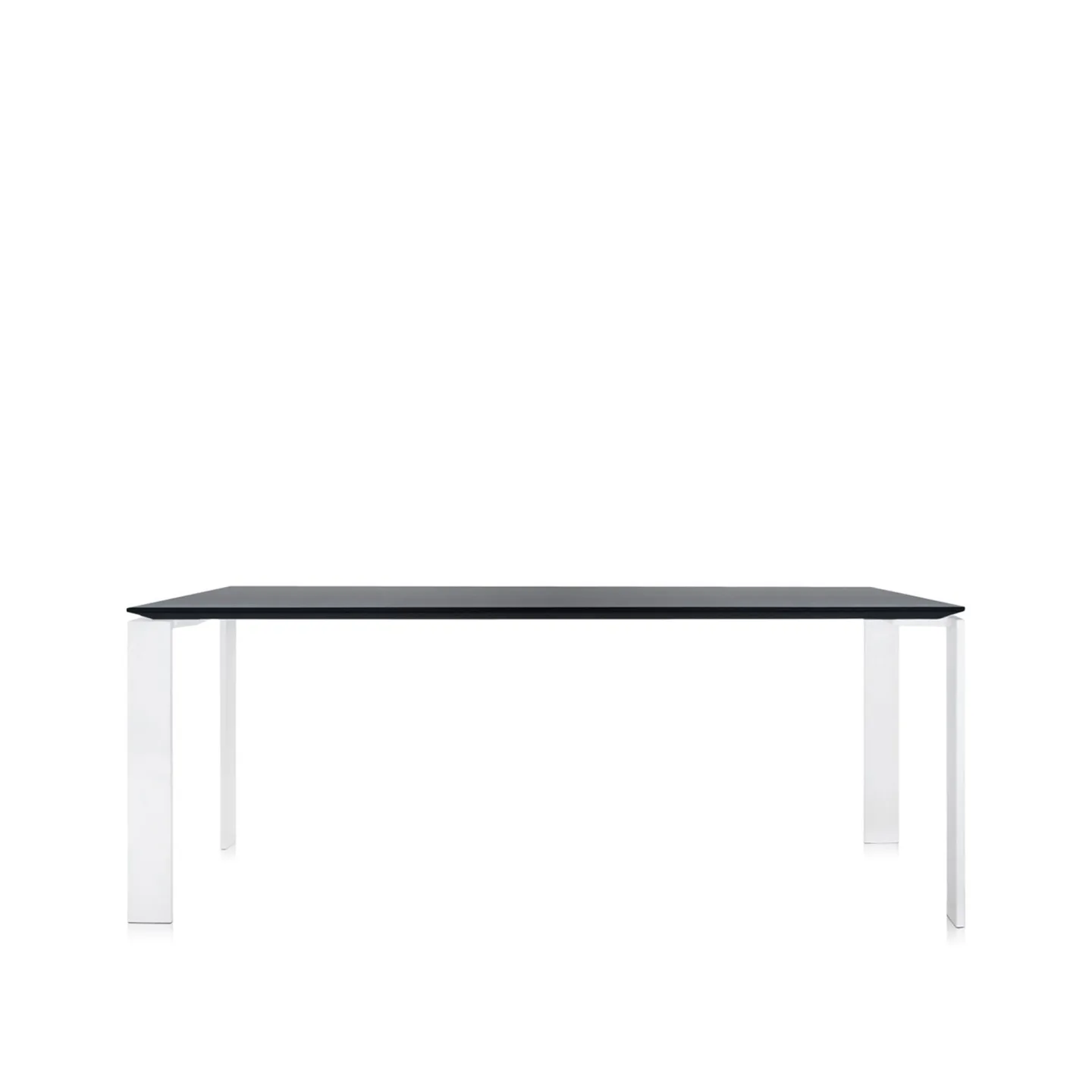 Kartell - Four Table 4523 190x79, Black/White, Scratch-Proof Laminate - Matbord - Ferruccio Laviani - Svart - Laminat/Metall