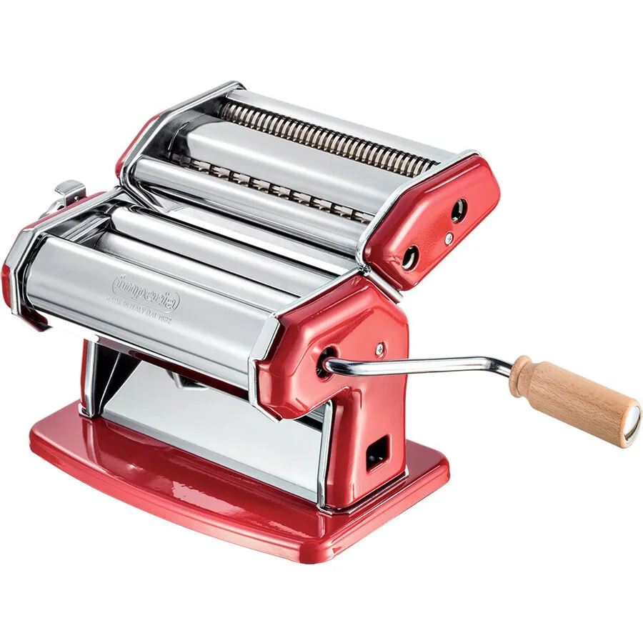 Pastamaschine iPasta Imperia Rot Edelstahl