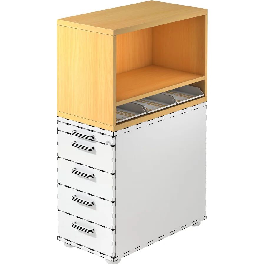 Standcontainer Office buche Holzwerkstoff B 42.8 H 53 cm