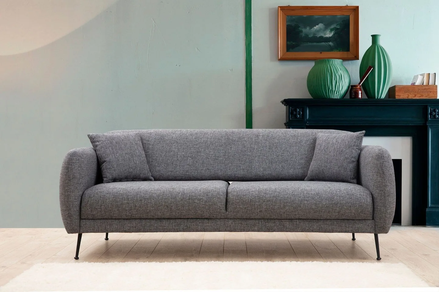 Longbush Soffa 3-sits - Grå