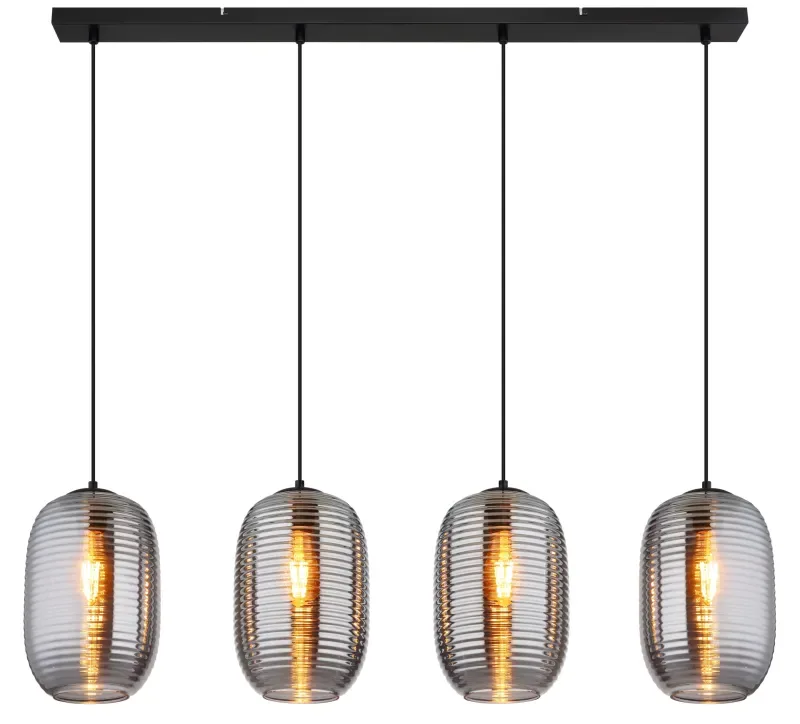 Globo Lighting - Jefrey 110cm - Taklampa - Rökfärgad