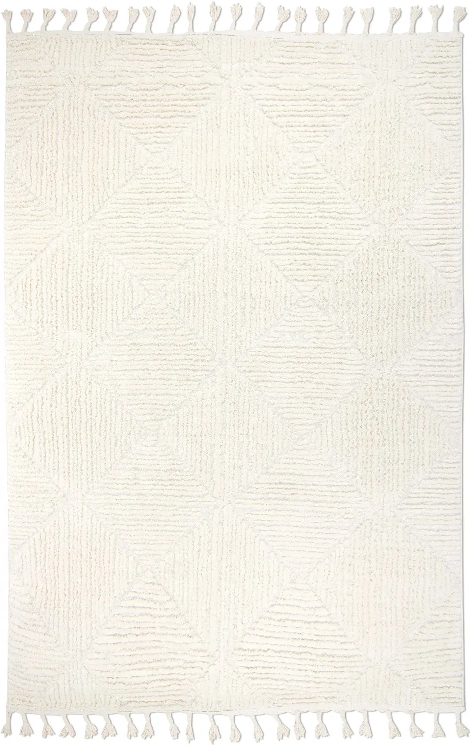 Shaggy - Dallas (offwhite) (Størrelse: 240 x 340 cm)
