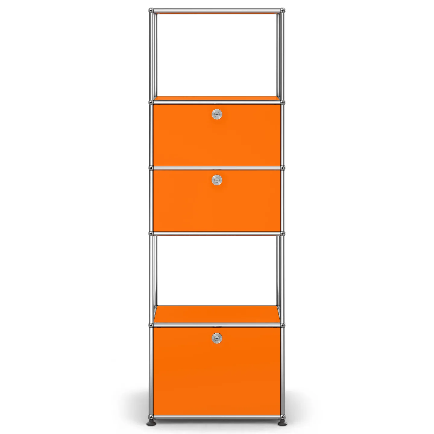 USM - USM Haller Shelf M52 Pure Orange - Skåp och vitrinskåp - Fritz Haller & Paul Schärer - Orange - Metall