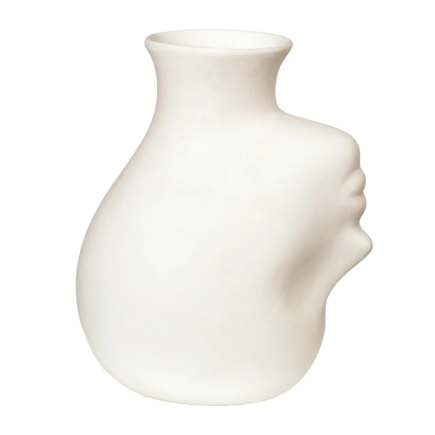 POLSPOTTEN Upside-down head vas 25 cm Vit