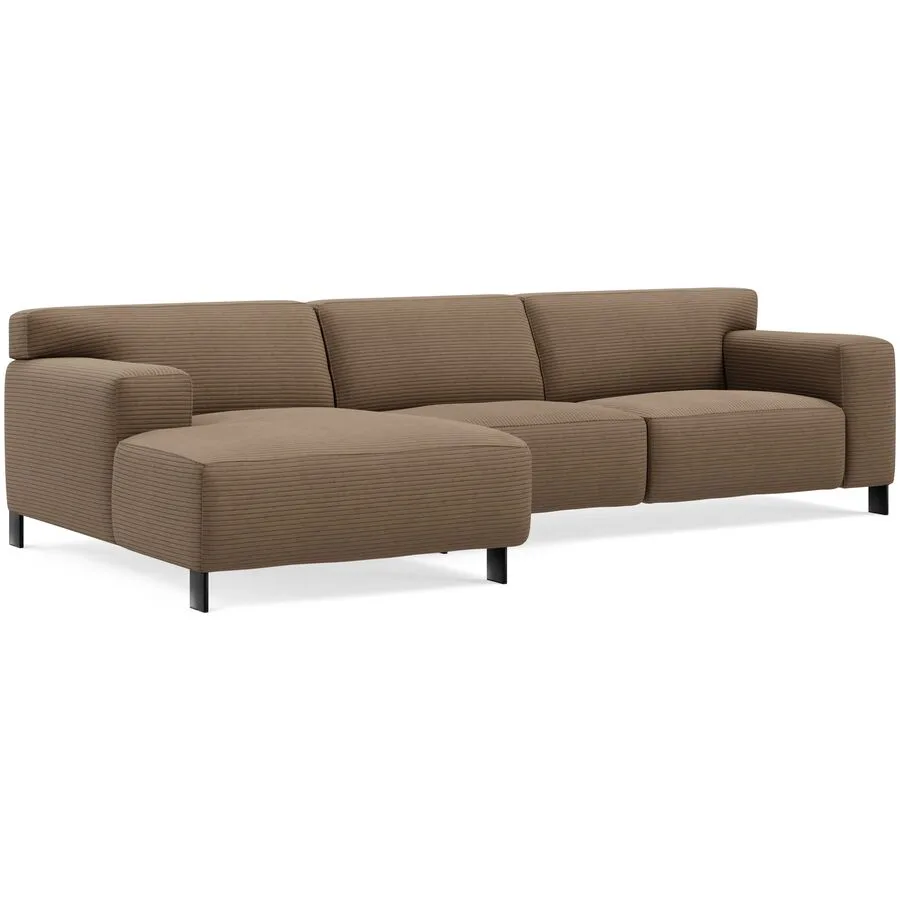 Ecksofa Vada Braun Stoff 301 cm 160 cm - Möbel Konfigurator: Traummöbel individuell zusammenstellen