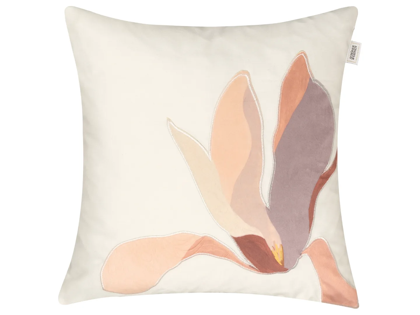 Stoeckel & Grimmler Kissenhülle Magnolia Natur-Rose 45x45 cm Rosa | Schubiger Möbel