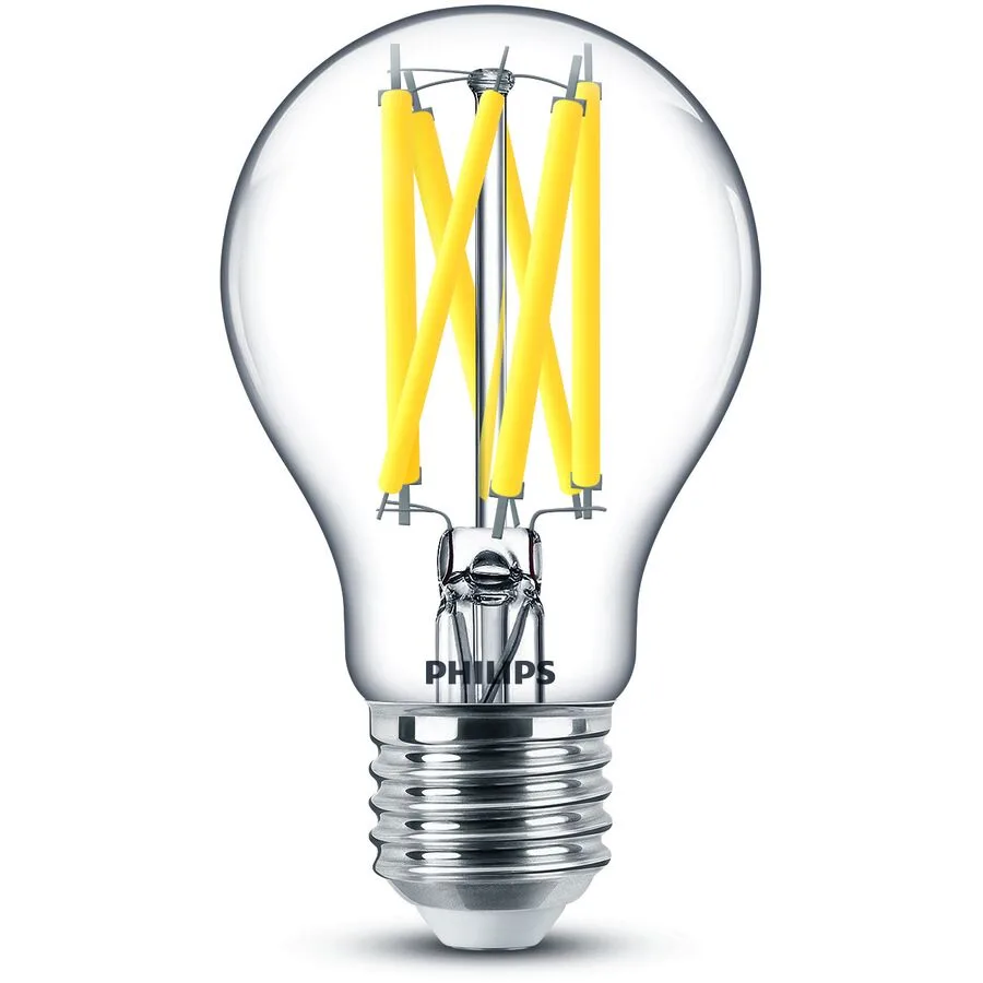 Leuchtmittel Philips Glas E27 10.5 W - Farbe: Transparent - Lichtfarbe: Extra warmweiss