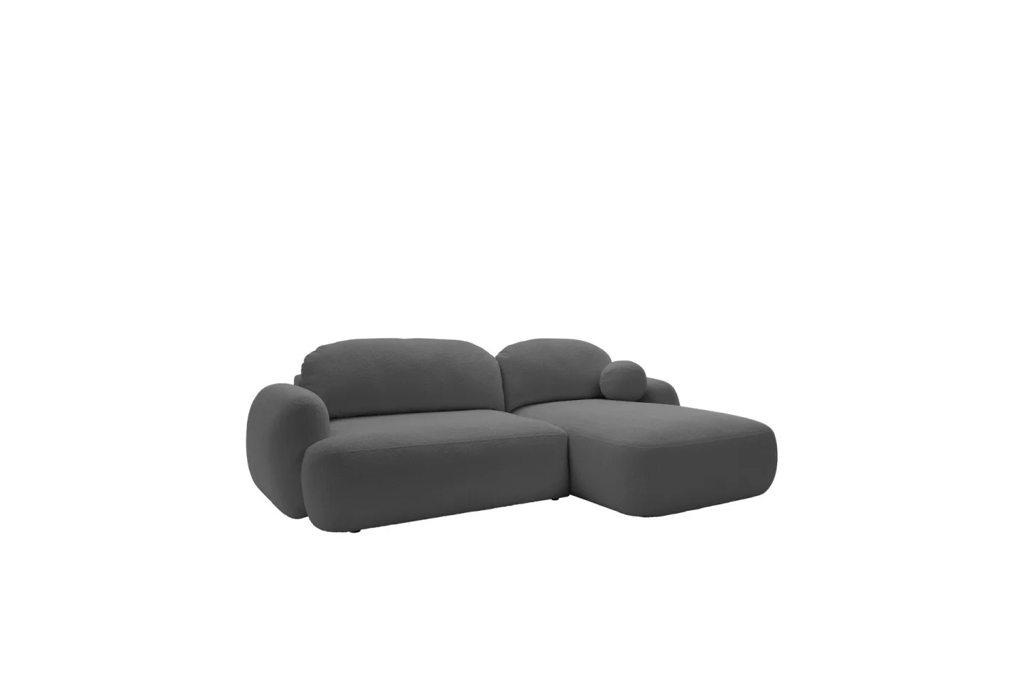 Efrem Bäddsoffa med Divan 3-sits i Bouclé - Mörkgrå