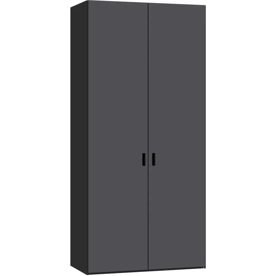 Kleiderschrank Arena Drehtüren schwarz Holzwerkstoff B 102 cm - Schweizer Möbelhersteller