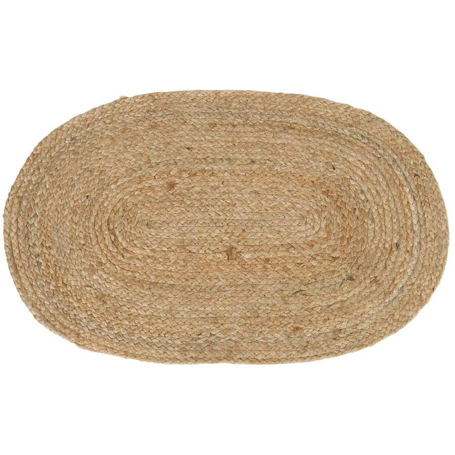 Türvorlage Runavo nature Jute Oval B 50 cm