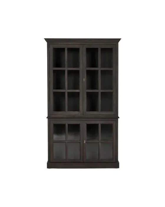 Seethrough vitrineskab mountain wenge