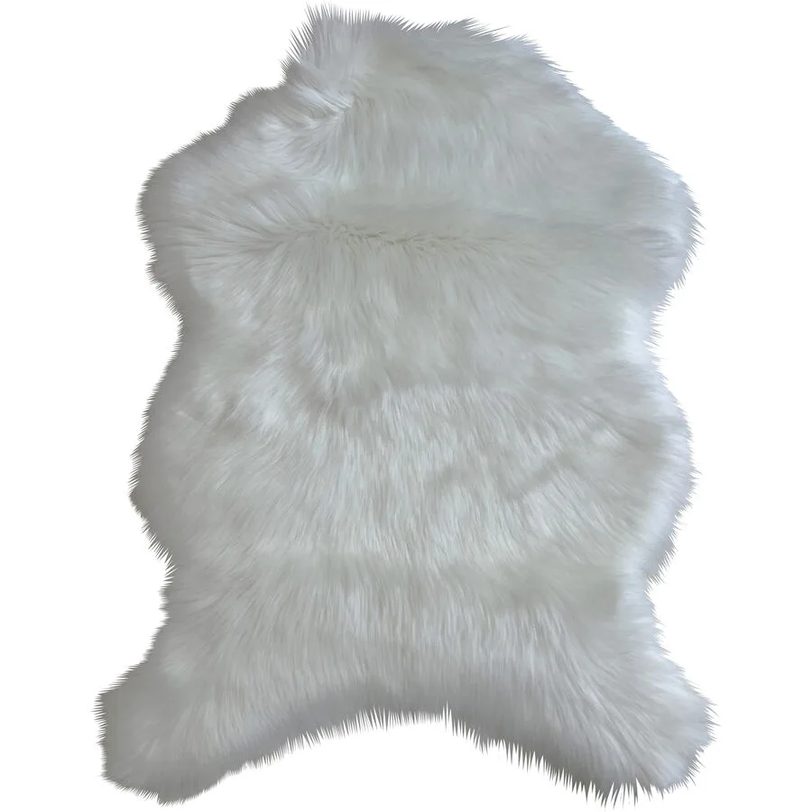 Fell Alvina weiss Acryl/Polyester B 90 cm