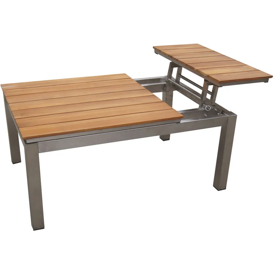 Loungetisch Vlard teak Edelstahl B 100 T 70 cm