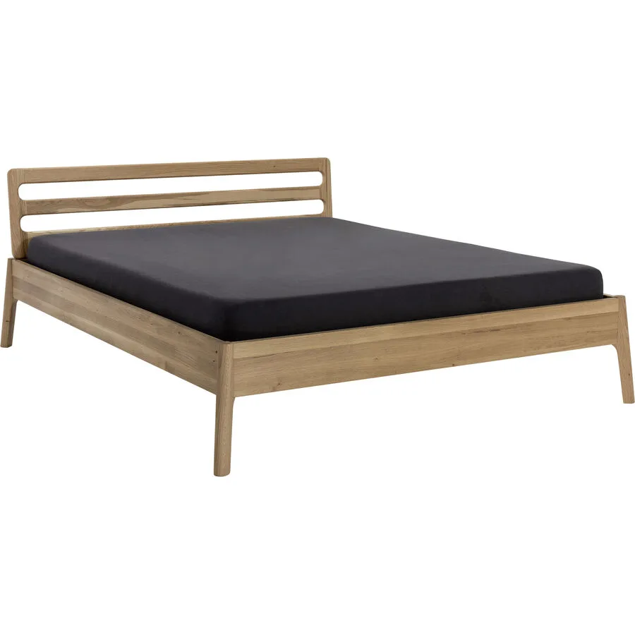 Bett Lund Natur Eiche Massivholz 180 x 200 cm