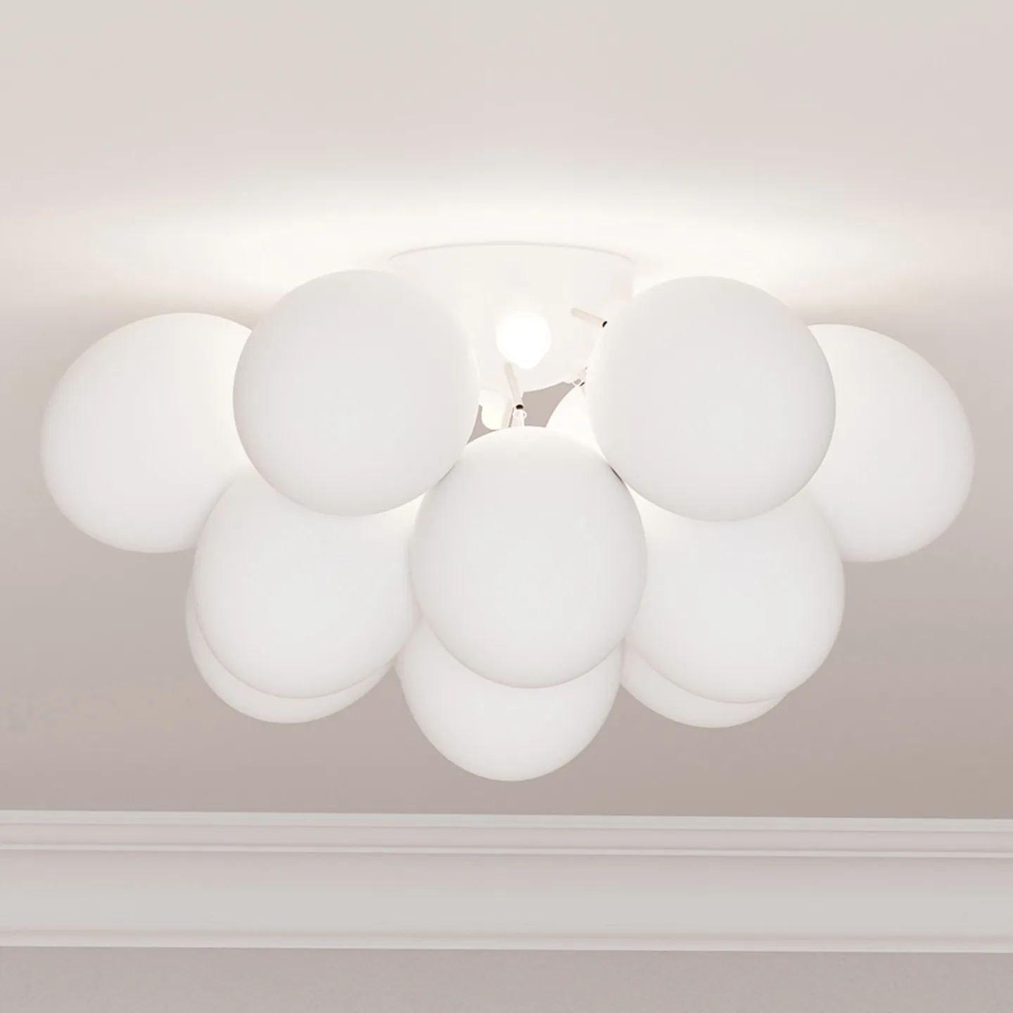 Gross Loftlampe Ø30 Matt White - By Rydéns - Stue - Design - Glas - Rund