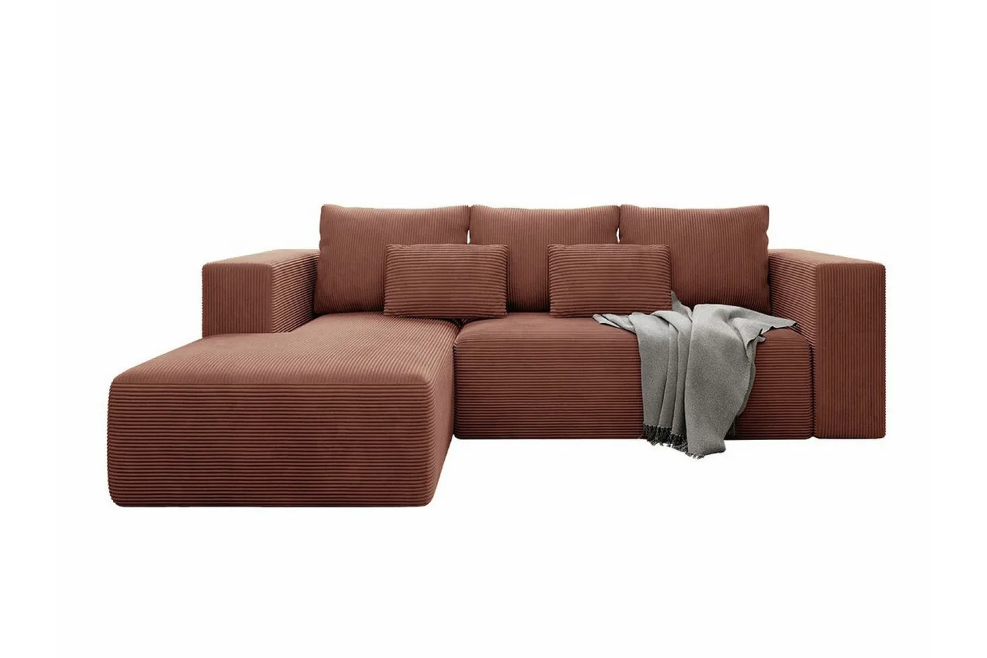 Listowel 3-sits Hörnbäddsoffa Pink -