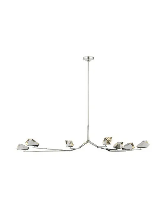 Carraig 65" 7 Light Chandelier Polished Nickel