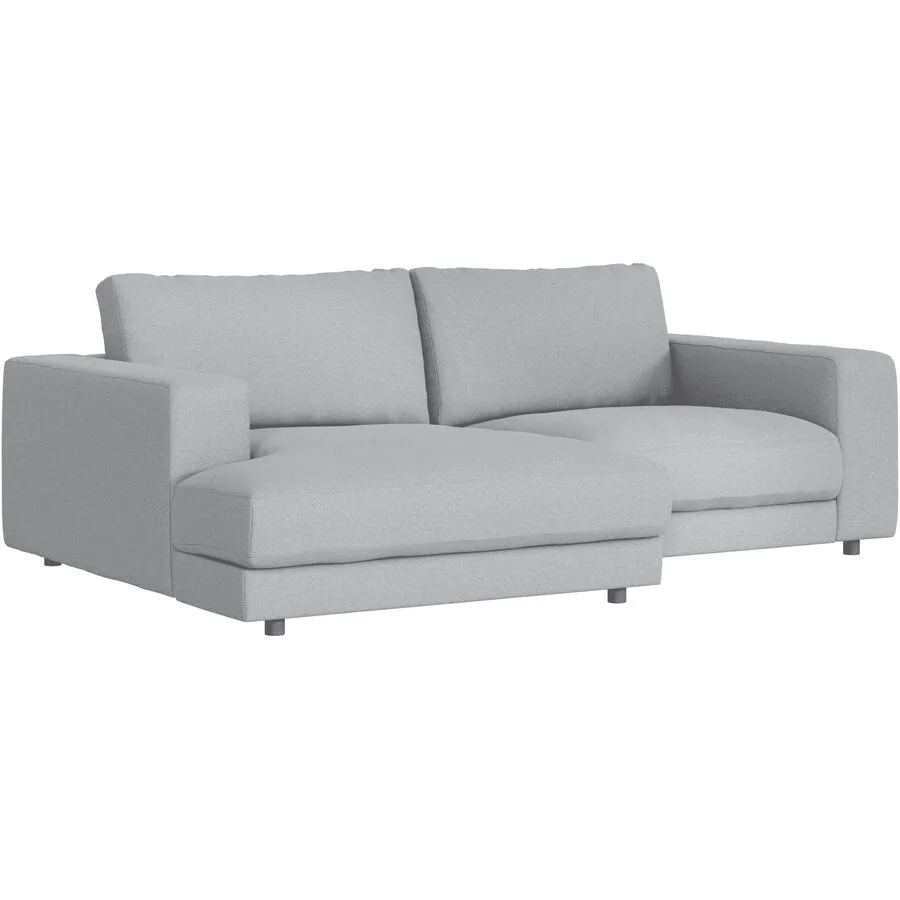 Ecksofa Ava Links Bezug: 100% Polyester light grey B 240 T 170 cm - Möbel Konfigurator: Traummöbel individuell zusammenstellen
