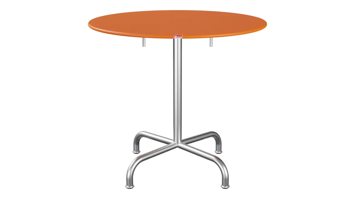 Schaffner Metall-Tisch Rigi Rund Feuerverzinkt Orange | Schubiger Möbel