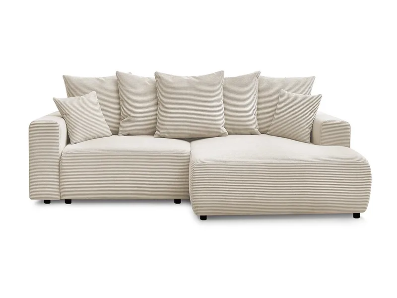 Ecksofa BOBOCHIC ATILLA Cord-Stoff beige