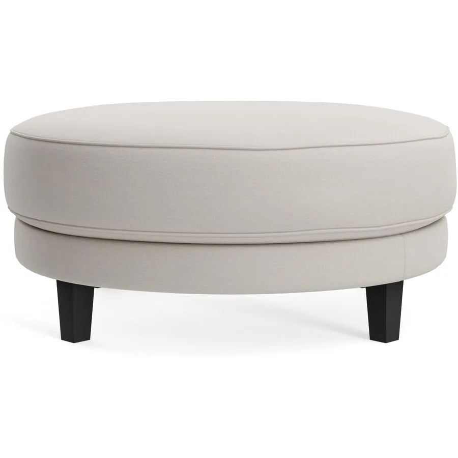 Hocker Avena pearl Stoff/Holzfuss schwarz B 101 H 45 cm - Möbel Konfigurator: Traummöbel individuell zusammenstellen