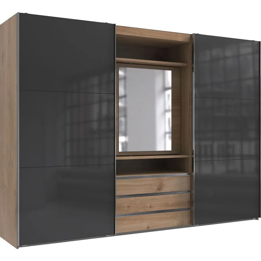 Kleiderschrank Macias Plankeneiche Holzwerkstoff B 300 cm
